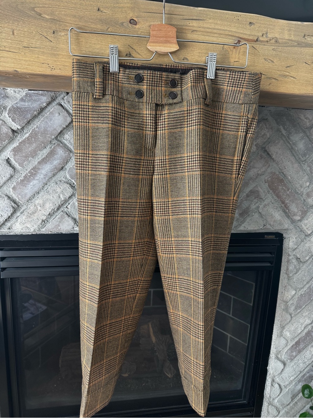 J. Crew Vintage Brown Plaid Tailored Dress Capri Pants